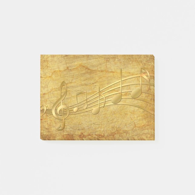 Post-it® Musique Notes Papier Vintage (Devant)