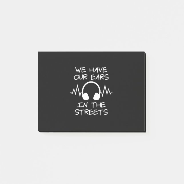 Post-it® Musique Nous Avons Nos Oreilles Dans Les Rues (Devant)