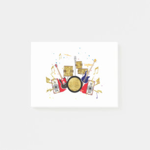 Post-it® musique partie guitare batterie ensemble musical