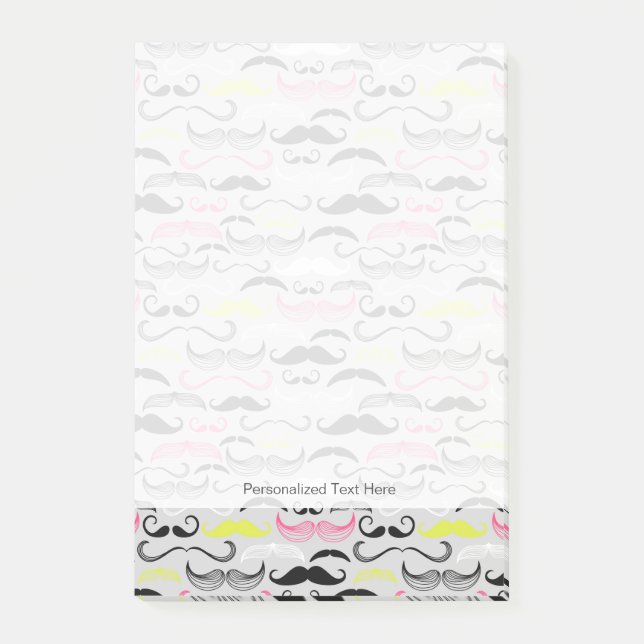 Post-it® Mustache motif, style rétro (Devant)