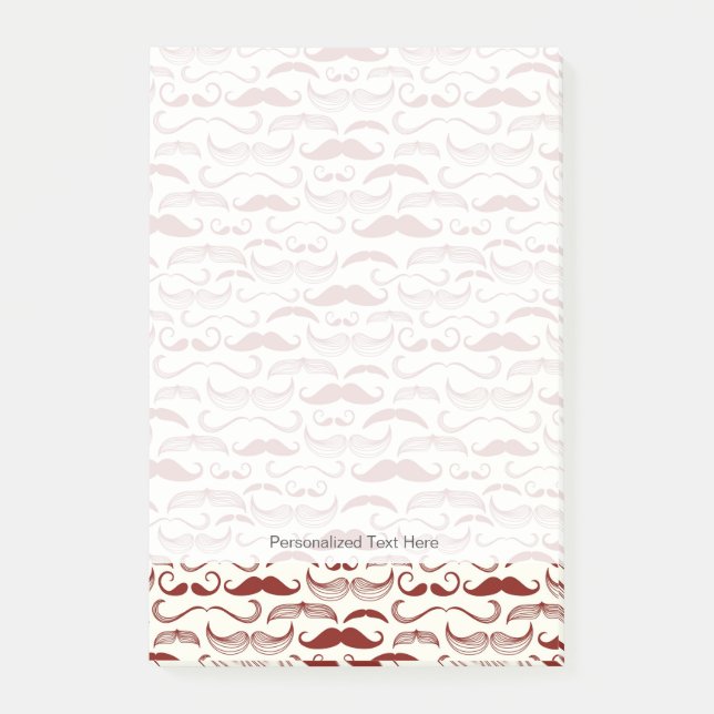 Post-it® Mustache motif, style rétro 3 (Devant)