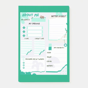 Post-it® My About Me Green