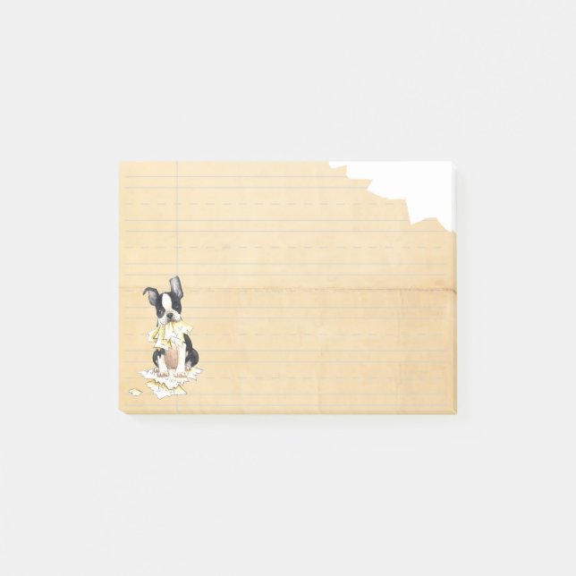 Post-it® My Boston Terrier Ate mes devoirs (Devant)