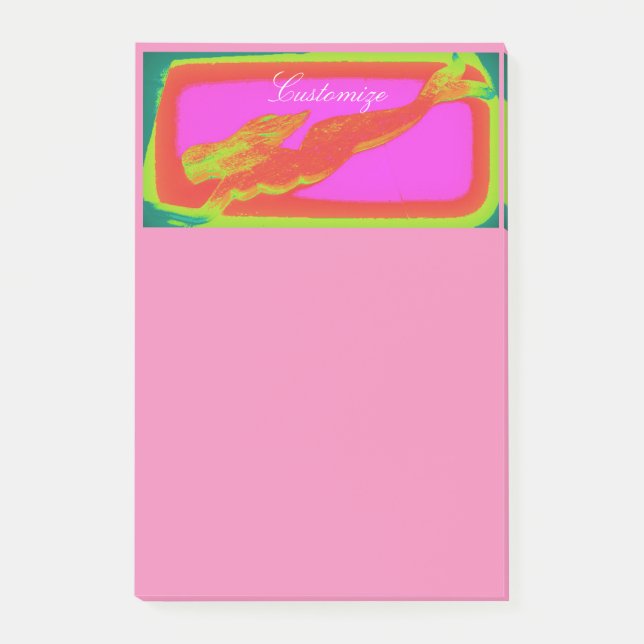 Post-it® nage sous-marine mermaid rouge (Devant)