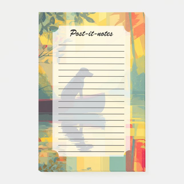Post-it® Nature Minimalist Black Labrador Canoe (Devant)