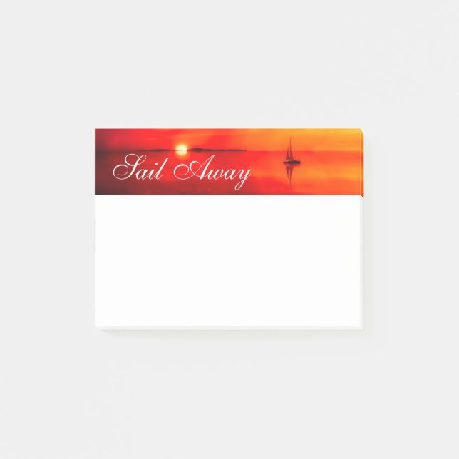 Post-it® Naviguer dans le coucher du soleil (Devant)