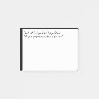 Post-it® Ne dites pas à Dieu vos problèmes Citation Inspira