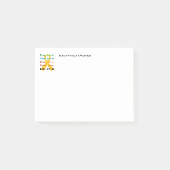 Post-it® NE JAMAIS ENTRER | Churchill | Prévention du suici (Devant)