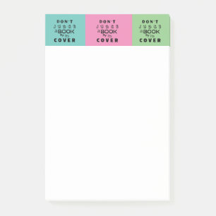 Post-it® "Ne juge pas un livre par sa couverture" Coloré