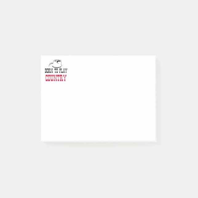 Post-it® Né pour jouer pays (Devant)