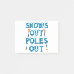 Post-it® Neige À L'Extérieur Des Polices Skier Cool Dit S