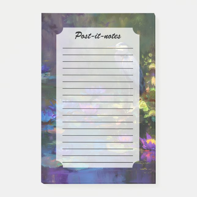 Post-it® Nénuphar enchanté de l'étang Nature Aquarelle (Devant)