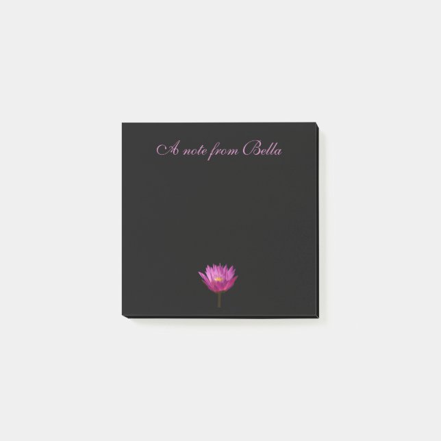Post-it® Nénuphar violet Lotus Black Post-it Notes (Devant)