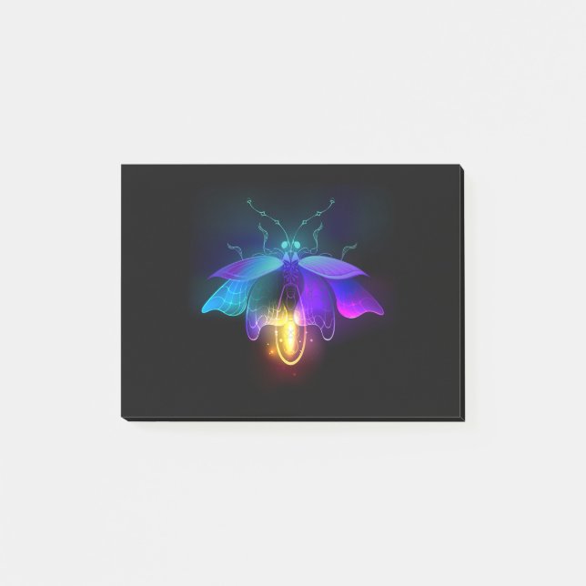 Post-it® Neon Firefly sur noir (Devant)