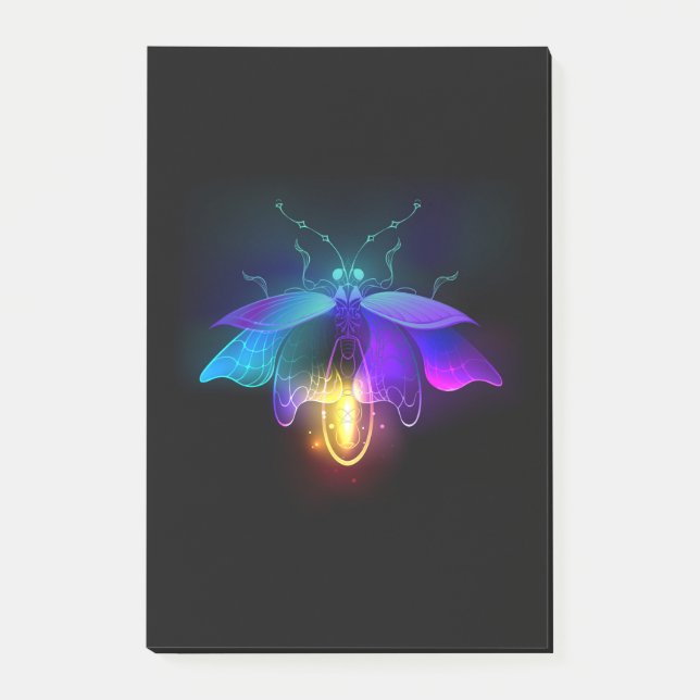 Post-it® Neon Firefly sur noir (Devant)