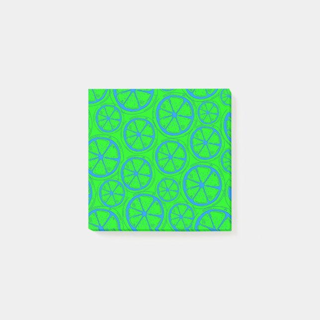 Post-it® Neon Green et Blue Lemon Retro Printemps et été (Devant)