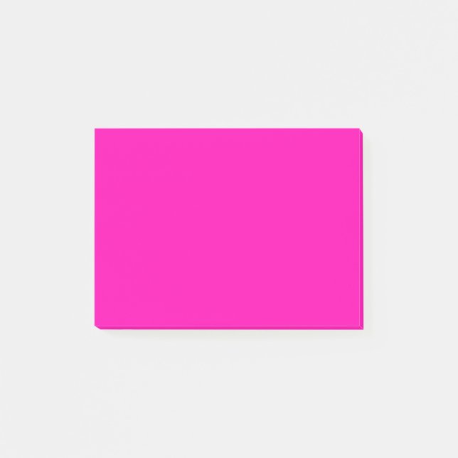 Post-it® Neon rose Personnaliser couleur solide (Devant)