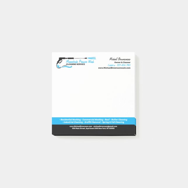 Post-it® Nettoyage de maison classique de lavage sous press (Devant)