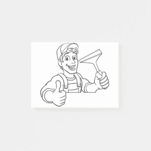 Post-it® Nettoyage des fenêtres de caricatures pour laver l