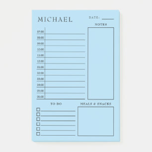 Post-it® Nettoyer le planificateur quotidien bleu et blanc