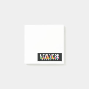 Post-it® New York Manhattan skyline avec palmiers