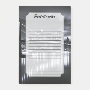 Post-it® New York Skyline Pont de Brooklyn Monochrome Nuit