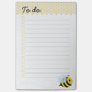 Post-it® Nid d'abeilles jaune mignon d'abeille de miel de