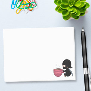 Post-it® Ninja minuscule avec la grande tasse de café