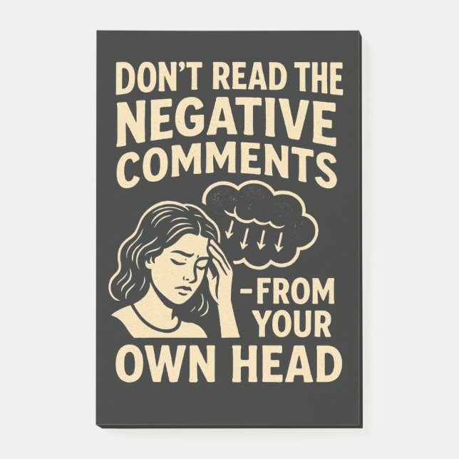 Post-it® N'lisez pas les commentaires négatifs  (Devant)