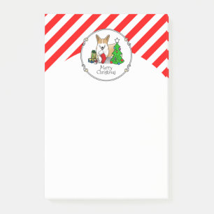 Post-it® Noël 2 Pembroke Welsh Corgi (rouge 1) Tree Cute