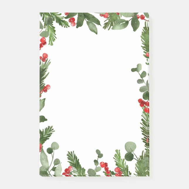 Post-it® Noël des Fêtes de la Berry Rouge Feuille Holly (Devant)