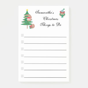 Post-it® Noël Fête de Noël Liste de chèques personnalisée P