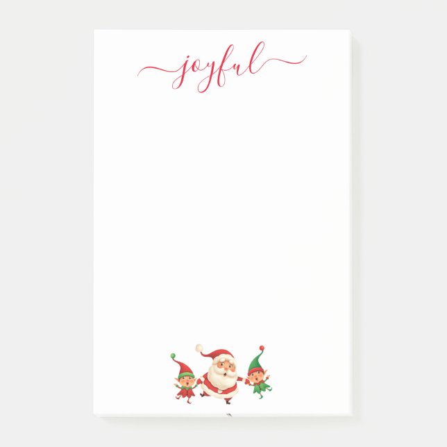 Post-it® Noël joyeux père Noël & Elves (Devant)