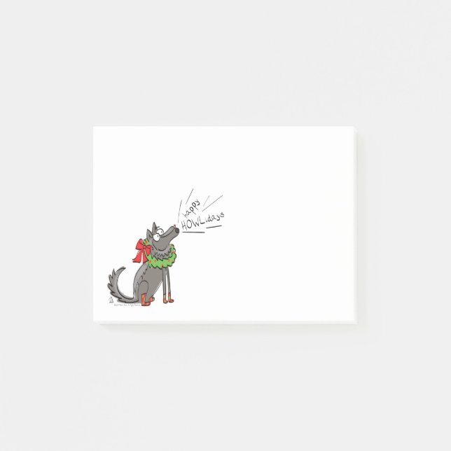 Post-it® Noël Loup Drôle Mignon Enfants (Devant)