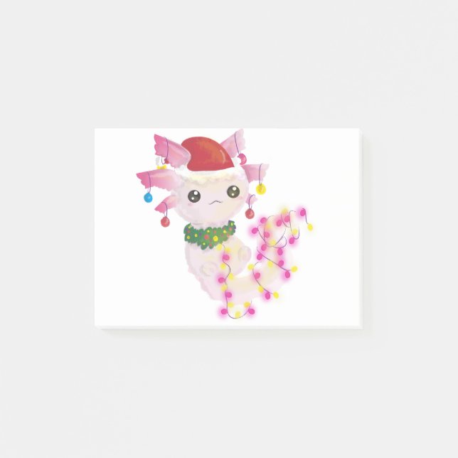 Post-it® Noël père Noël axolotl (Devant)