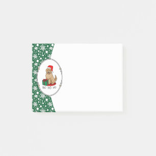 Post-it® Noël Père Noël Goldendoodle (rouge or) Chien migno