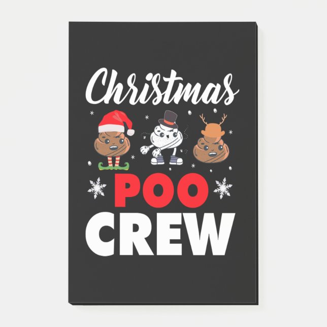 Post-it® Noël Poo Crew vacances amusant Noël Emoji (Devant)