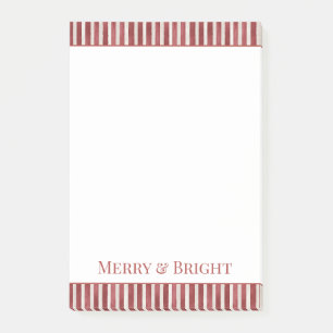 Post-it® Noël rayures carreaux rouge blanc Cozy