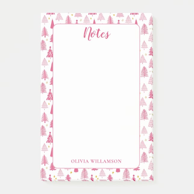 Post-it® Noël rose (Devant)