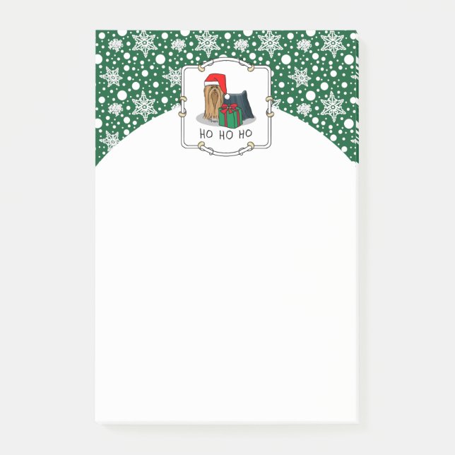 Post-it® Noël Santa Hat Yorkshire Terrier Yorkie Cute (Devant)