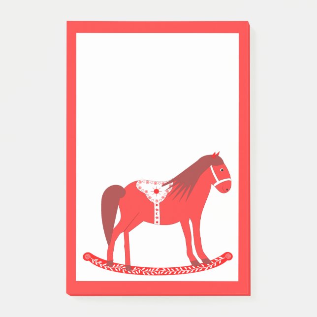 Post-it® Noël scandinave Cheval Rocking (Devant)
