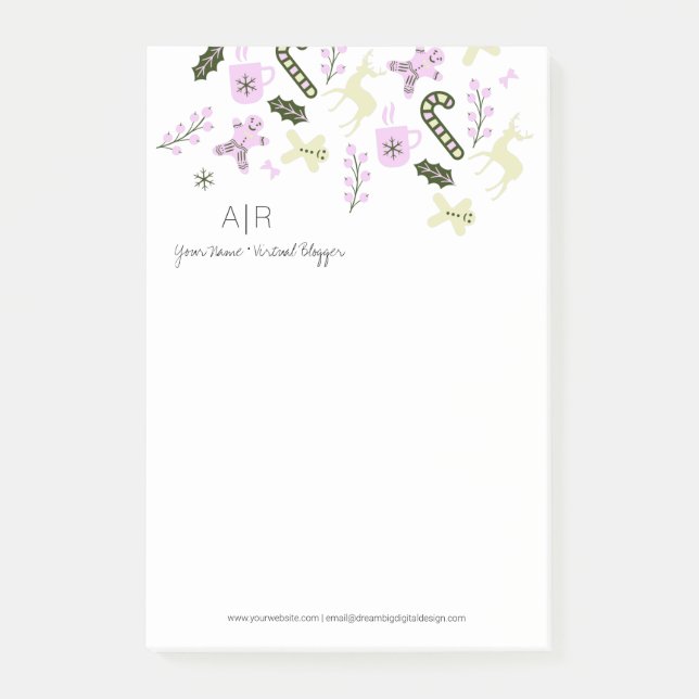 Post-it® Noël Traitements Pain d'épices Pneus de neige (Devant)