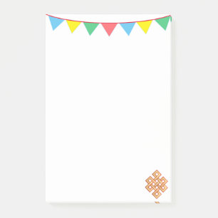 Post-it® Nœud sans fin & drapeaux multicolores