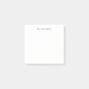 Post-it® Noir Blanc Élégant Simple Formel Nom propre
