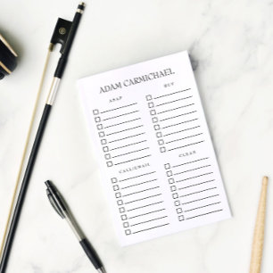 Post-it® Noir & Blanc minimaliste Organisé à faire