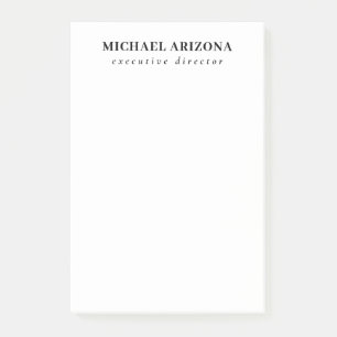 Post-it® Noir Blanc Minimaliste Simple Plain