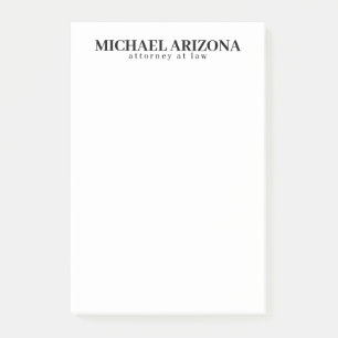 Post-it® Noir & Blanc Minimaliste Simple Plaque