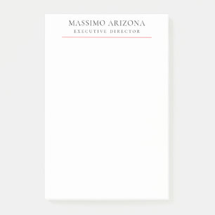 Post-it® Noir Blanc Minimaliste Simple Uni
