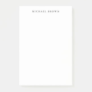 Post-it® Noir Blanc Unique Classique Élégant Plain
