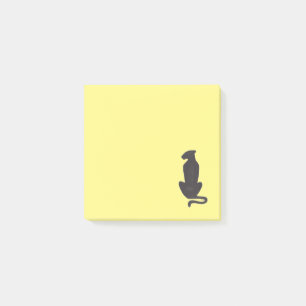 Post-it® Noir Chat Silhouette 3x3 Plaquettes de notes jaune
